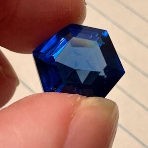 Elegant 9.50 ct. Blue Hexagonal Cut, Certified Natural Sapphire